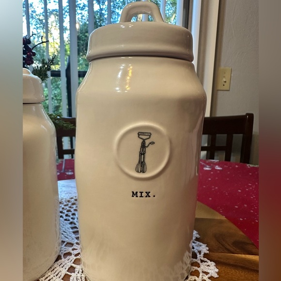 ceramic “ROLL & MIX” canisters - SET OF 2 - Picture 3 of 11